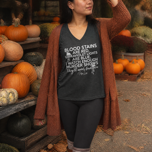 Blood Stains Are Red Women's Graphic V-Neck — lifestyle hero