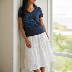 No One Likes A Shady Beach Women's Graphic V-Neck — lifestyle hero