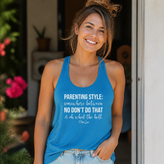 Parenting Style Tank Top — lifestyle hero