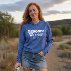 Menopause Warrior Hooded Long Sleeve Tee — lifestyle hero
