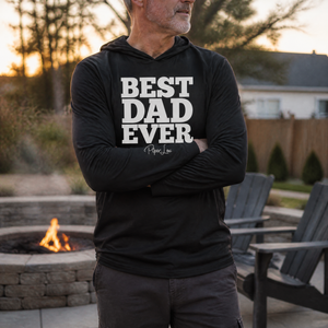 Best Dad Ever Hooded Long Sleeve Tee — lifestyle hero