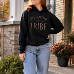 Life Is Better With My Tribe Hooded Long Sleeve Tee — lifestyle hero