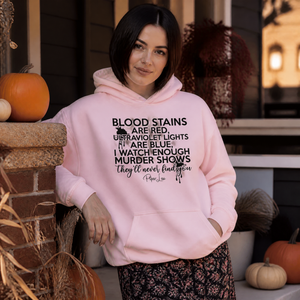 Blood Stains Are Red Graphic Hoodie — lifestyle hero