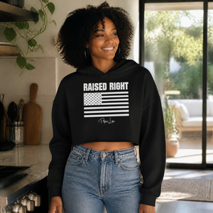 Raised Right Cropped Hoodie — lifestyle hero