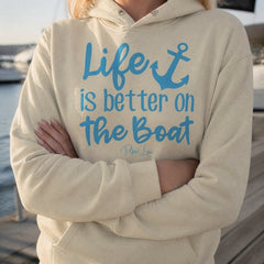 Life Is Better On The Boat Graphic Hoodie lifestyle hero