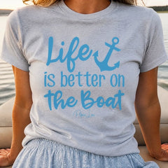 Life Is Better On The Boat Premium Tee lifestyle hero