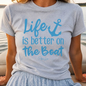 Life Is Better On The Boat Premium Tee lifestyle hero