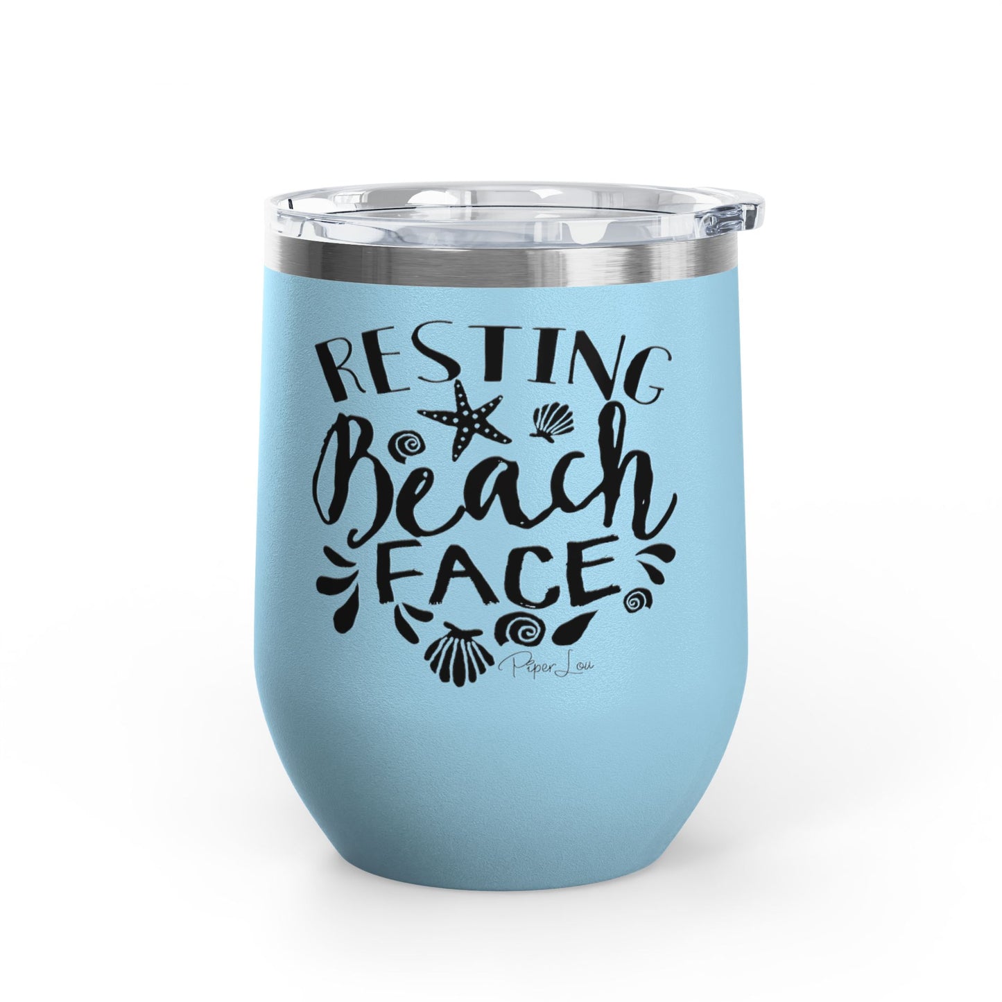 Resting Beach Face 12oz Premium Insulated Tumbler