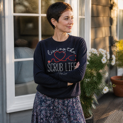 Living The Scrub Life Graphic Crewneck Sweatshirt — lifestyle hero