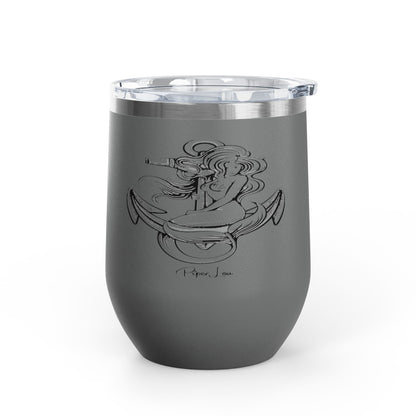 Mermaid Anchor 12oz Premium Insulated Tumbler