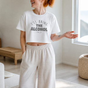 I'll bring the Alcohol Cropped Boxy Tee — lifestyle hero