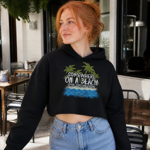 Somewhere on a Beach Cropped Hoodie — lifestyle hero