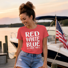 Red White Blue And Wine Too Premium Tee — lifestyle hero