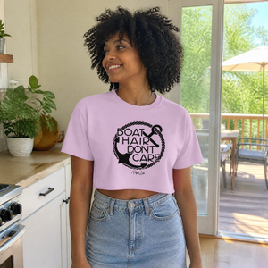 Boat Hair, Don't Care Cropped Boxy Tee — lifestyle hero