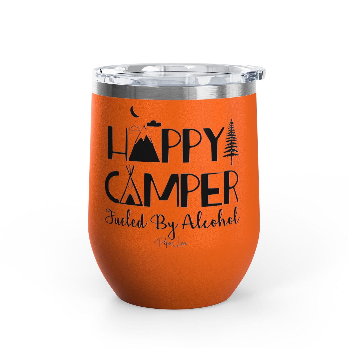 Happy Camper Fueled By Alcohol 12oz Premium Insulated Tumbler