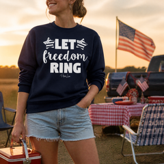 Let Freedom Ring Graphic Crewneck Sweatshirt — lifestyle hero