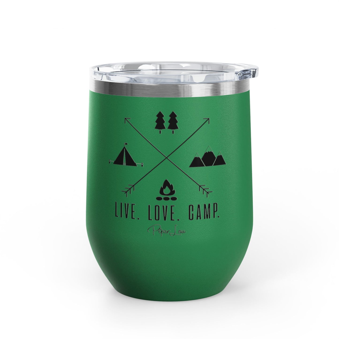 Live Love Camp Symbols 12oz Premium Insulated Tumbler