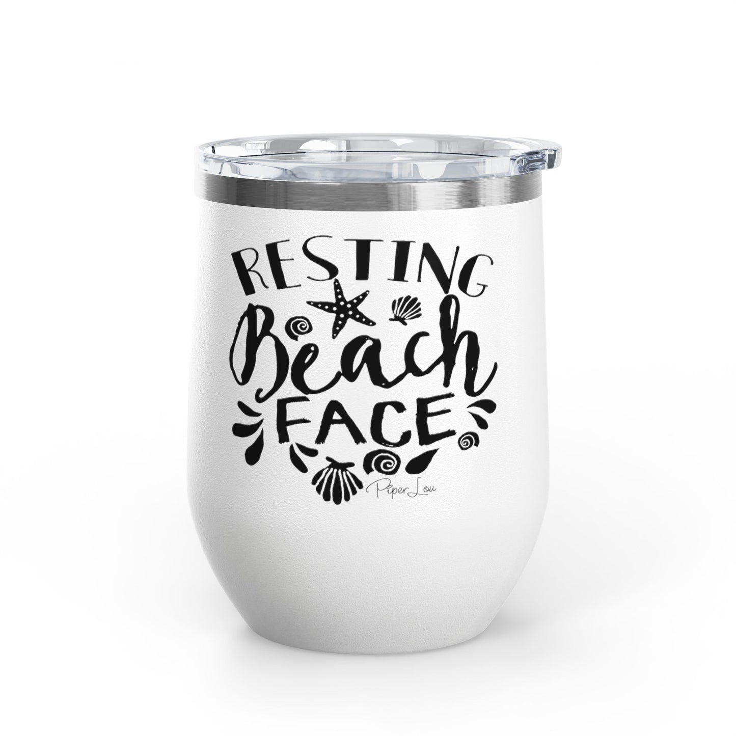 Resting Beach Face 12oz Premium Insulated Tumbler