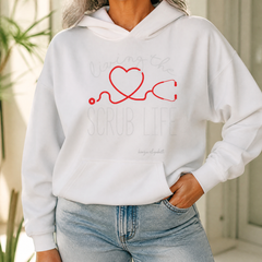 Living The Scrub Life Graphic Hoodie — lifestyle hero