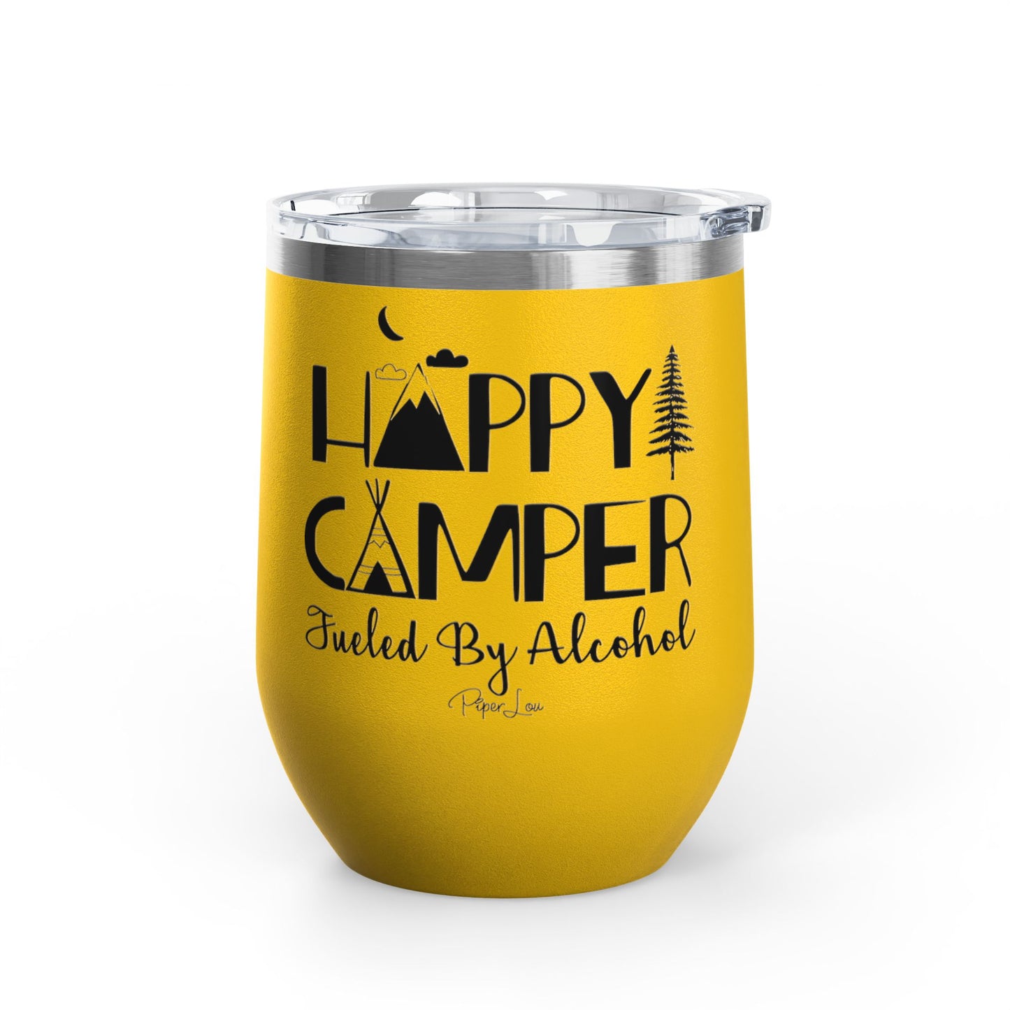 Happy Camper Fueled By Alcohol 12oz Premium Insulated Tumbler