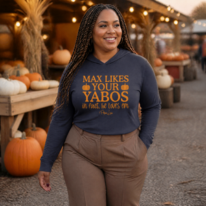 Max Likes Your Yabos Hooded Long Sleeve Tee — lifestyle hero