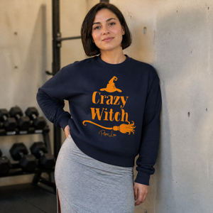 Crazy Witch Graphic Crewneck Sweatshirt — lifestyle hero
