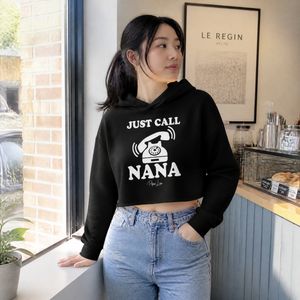 Just Call Nana Cropped Hoodie — lifestyle hero
