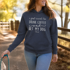 I Just Want To Drink Coffee And Pet My Dog Hooded Long Sleeve Tee — lifestyle hero