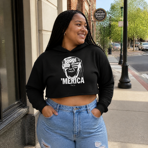 Merica Bandana Cropped Hoodie — lifestyle hero