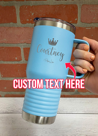 Custom Name Crown Travel Mug