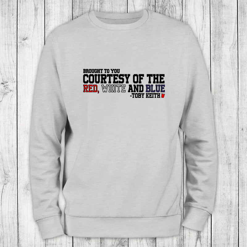 Red white and blue sweatshirt sales