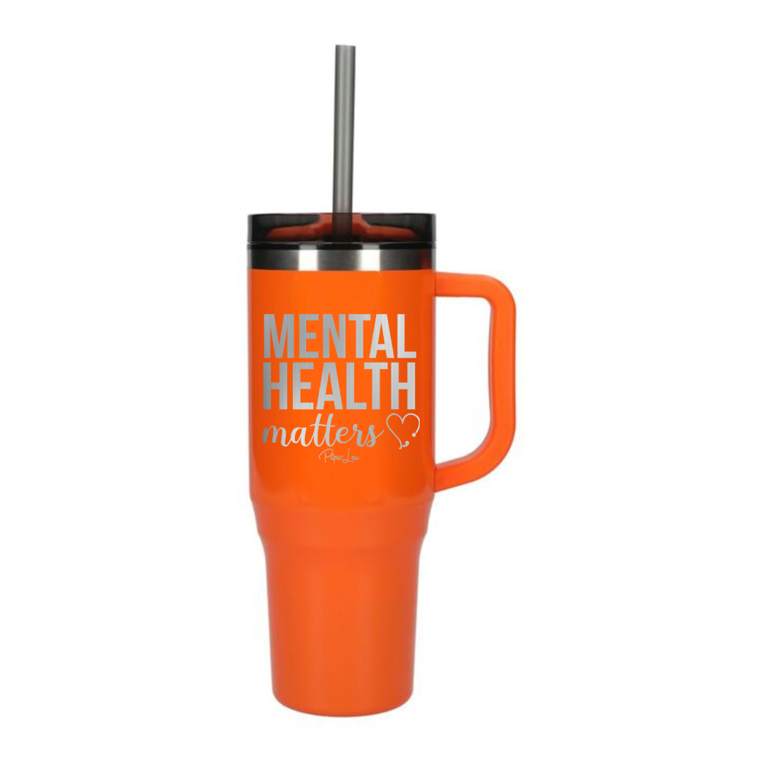 Mental Health Matters | 100% Donation Item (Active Minds) - 40oz Traveler Lite Tumbler + Straw