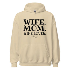 Wife Mom Wine Lover - Graphic Hoodie