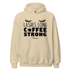 Lashes Long Coffee Strong - Graphic Hoodie