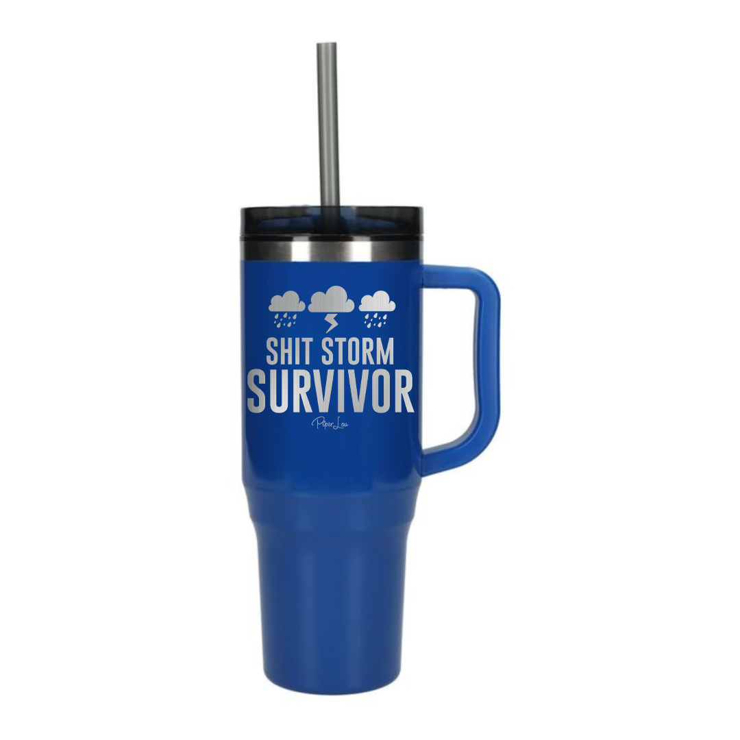 Shit Storm Survivor - 40oz Traveler Lite Tumbler + Straw