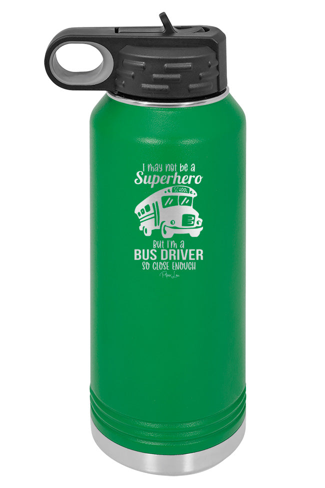Superhero Bus Driver Water Bottle