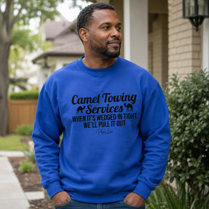 Mens Camel Towing Services Crewneck Sweatshirt