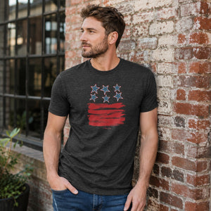 Mens American Flag Scatter Classic Tee