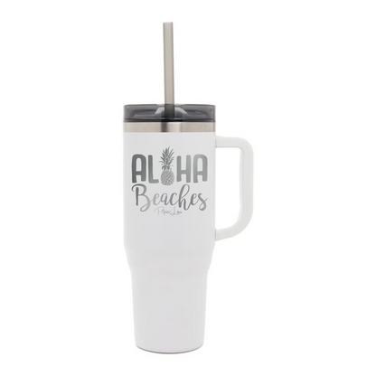 Aloha Beaches - 40oz Traveler Lite Tumbler + Straw