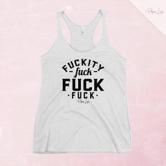 Fuckity Fuck Fuck Tank Top — Heather White