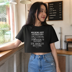 Mucking Out Stalls Cropped Boxy Tee — lifestyle hero