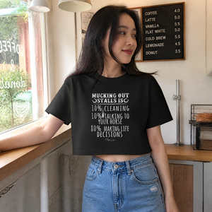 Mucking Out Stalls Cropped Boxy Tee — lifestyle hero