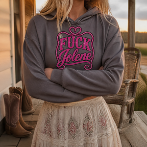 Fuck Jolene Cropped Hoodie — lifestyle hero