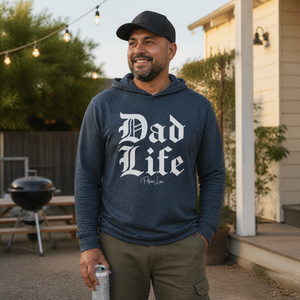 Dad Life Hooded Long Sleeve Tee — lifestyle hero