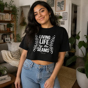 Living Life By The Seams Cropped Boxy Tee — lifestyle hero