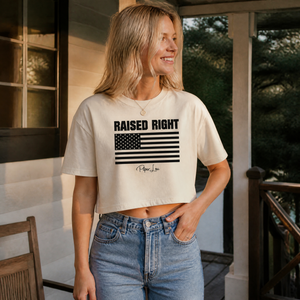 Raised Right Cropped Boxy Tee — lifestyle hero