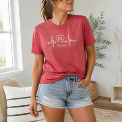 RN Nurse Heartbeat Classic Tee — lifestyle hero