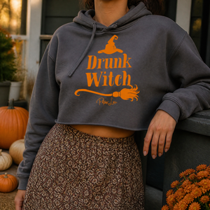 Drunk Witch Cropped Hoodie — lifestyle hero