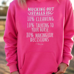 Mucking Out Stalls Graphic Hoodie — lifestyle hero