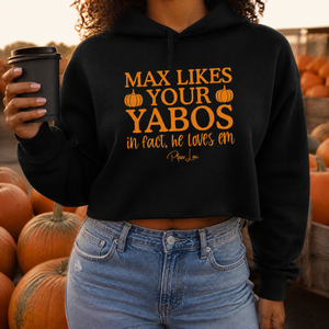 Max Likes Your Yabos Cropped Hoodie — lifestyle hero